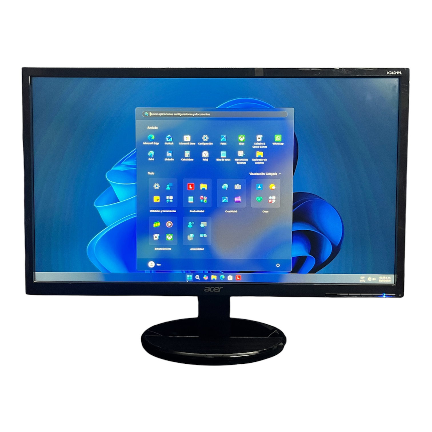 Monitor Acer LCD K242HYL Para Oficina Trabajo Pc Negocio